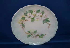Antique Furstenberg Dogwood Plate Signed J Thurston Hand Painted Dogwood Blooms - Picture 1 of 10