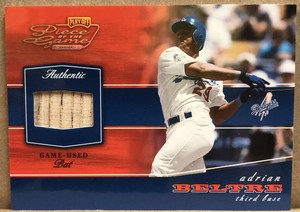 2002 Playoff Adrian Beltre Piece Of The Game Bat Relic #067/250  Dodgers