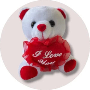 I Love You Teddy Bear with Red I Love You Heart -Plush Toy 6 Inch Valentines Day - Picture 1 of 3