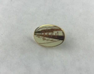 Roadway Crosses Scenery Black and White Collectible Souvenir Pin 3/4" x 1/2" - Picture 1 of 2