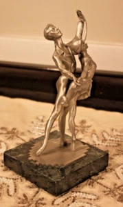 Chilmark pewter ballet dancing couple Sculpture CIRCA 1984 - Picture 1 of 5