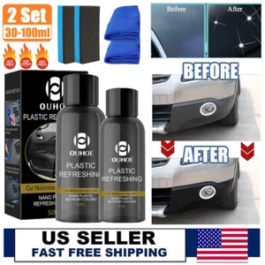 100ML Auto Repair Agent Plastic Parts Retrefier Interior Nano Refresh Coating US - Picture 1 of 20