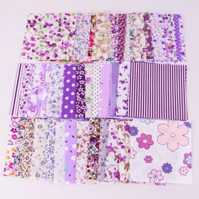 5/7/30/50pcs Cotton Fabric Assorted PreCut Charm Quilt DIY Craft Gift 4/10"inch - Image 1 of 4