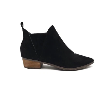 American Eagle Outfitters Black Faux Suede Ankle Booties Boots, Slip On, Size 7 - Image 1 of 4