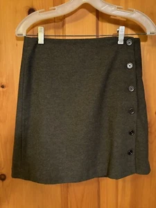 🌸BANANA REPUBLIC Damengröße 0 Wollmischung Rock Knopfleiste körnig grün - Bild 1 von 6