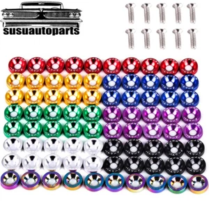 JDM Billet Aluminum Fender Bumper Washer Bolt Engine Bay Dress Up 10/40/100 PCS - Picture 1 of 16
