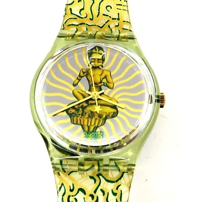 全新 Swatch 手表 TAI SUN GG133 带表壳 1995 年 NOS Gents 复古 — 第 1/4 张图片