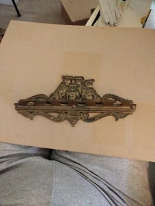 Antique USA Judd American Bulldog Dog Cast Iron Wall Rack #2817 - Picture 1 of 7