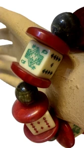 1 Jan Carlin Bakelite, Lucite Dice, Gambling, Las Vegas Bracelet - Picture 1 of 9