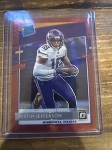 2020 Panini Donruss ,Optic-Rated Rookies Red Prizm ,Justin Jefferson  (RC) - Picture 1 of 2