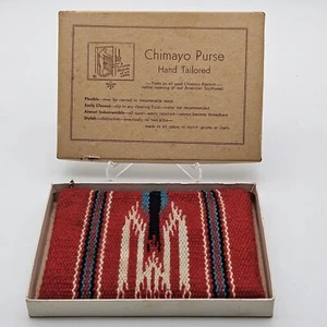 Original Vintage Chimayo Handtasche mehrfarbig handgewebt Webstuhl Wolle Ganscraft in Box - Bild 1 von 14