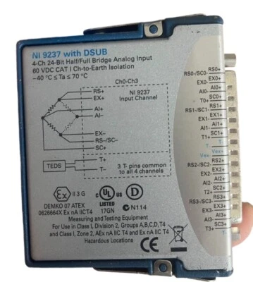 Módulo de entrada de deformación/puente National Instruments NI 9237 cDAQ, D-Sub - Imagen 1 de 4
