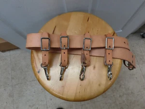 Klein Tools #5208 Leather Tool Belt & #52406 Leather Holders-Full Grain (USA) - Picture 1 of 7