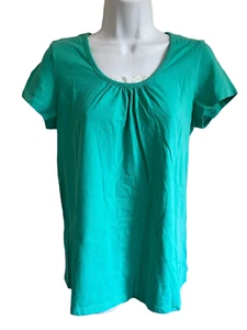 Simply Basic Size S Green Short Sleeve Knit Top - Picture 1 of 5