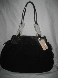 NUEVO Alexis Hudson Pequeño negro Mónaco Crochet Leather Bolso Bolso Bolso - Imagen 1 de 11