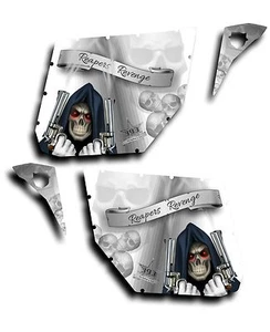 Pro Armor Door Graphic Decal Canam Maverick Commander Reaper Revenge White - Bild 1 von 1
