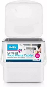 MINKY FOOD WASTE COMPOST CADDY WHITE / GREY Special Edition Free P&P - Picture 1 of 4
