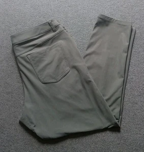 Lululemon ABC Pants Men's 36x28 Green Stretch Performance Classic 5 Pocket EUC - Picture 1 of 11