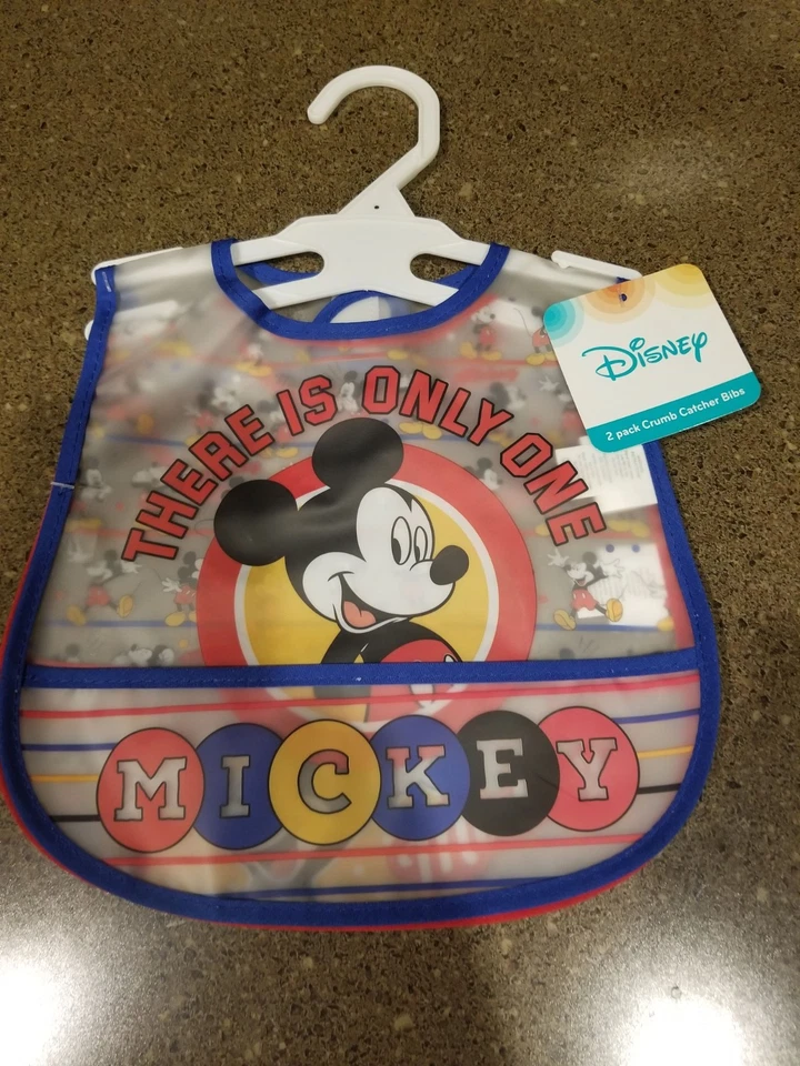 BABEROS DISNEY BABY MICKEY MOUSE MIMB CATCHER (PAQUETE DE 2.BPA - GRATIS Foto 1 de 4