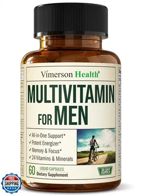 Multivitamínico para Hombres - Multivitaminas y Multiminerales Esenciales para Hombres 60 Liqu Foto 1 de 4