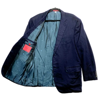 Blazer ISAIA Aqua Cashmere EE. UU. Para Hombres 58R Azul Marino Forrado en Cachemira Abrigo Deportivo Chaqueta Foto 1 de 4
