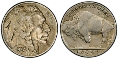 1937 D Three Legged Buffalo Nickel - PCGS Certified XF 45 - Key Date/Variety - Image 1 of 4