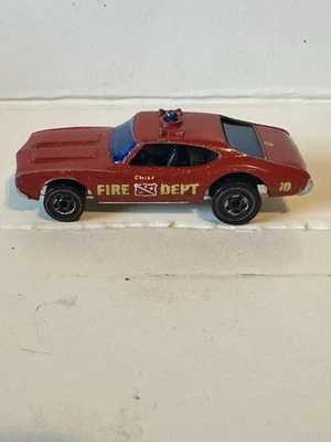 1969 Hot Wheels Redline Flying Colors Olds 442 Fire Chief Red Enamel  - Image 1 of 4