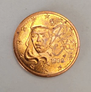 1999 France 2 Two Euro Cent Coin (circulated) - Picture 1 of 2