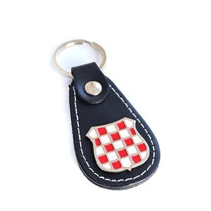 CROATIA HRVATSKA - Leather Keyring Prvo Bijelo Polje - Picture 1 of 2