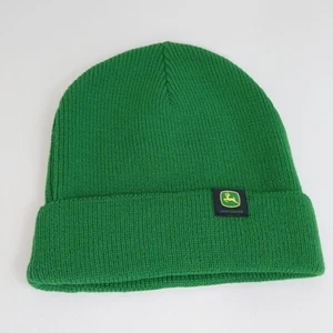 Cold weather Hunting Camping John Deere Green Cuffed beanie NWOT - Picture 1 of 2