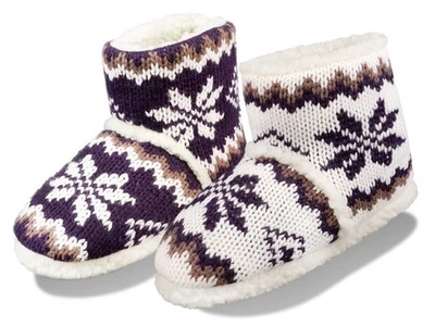 MAKOTEX Herren Winter Warm Norweger Hausschuhe Hüttenschuhe gefüttert 41/42 43/44 45/46