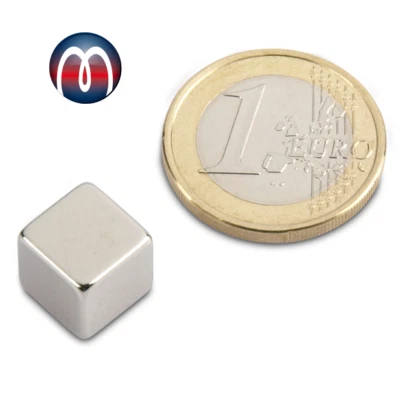5 x Magnetwürfel Würfel-Magnet 10 x 10 x 10mm Neodym N42, Nickel – Haftkraft 7kg - Bild 1 von 4
