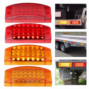 6" Amber/Red LED Turn Signal Side Marker Lights Universal Truck Trailer 21-LED - Picture 1 of 17