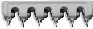 Broom Mop Holder Hanger Multipurpose Wall Mounted Organizer 5 Positions 6 Hooks - Picture 1 of 5