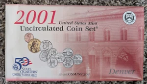 2001 Uncirculated Coin Set U.S Mint Original Government Packaging OGP - Picture 1 of 6