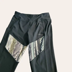 Pantalones de entrenamiento Gottex para mujer talla pequeña leggings piel de serpiente bolsillo lateral  - Imagen 1 de 5