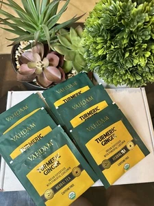 VAHDAM Organic Turmeric Ginger Herbal Tea 6 Tea Bags. - Picture 1 of 2