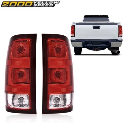 Fit For GMC Sierra 1500 2500 3500HD 2007-2013 Tail Lights Lamps Left+Right New Foto 1 de 4