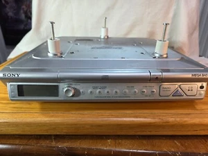 Sony Mega Bass ICF-CD543RM Under Cabinet Kitchen Clock Radio Tested with Spacers - Picture 1 of 22