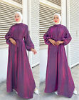 Robe musulmane Dubaï Turquie Abaya femmes manches lanterne à lacets robe de fête isalmique