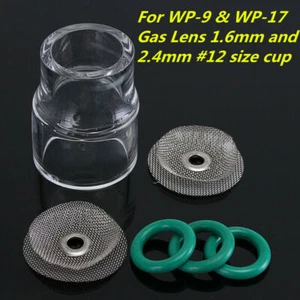 Kit de herramientas de soldadura TIG taza Pyrex de vidrio Fupa #12 para WP-9 WP-17 18 26   - Imagen 1 de 7