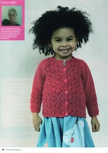 ~ Patrón de tejido extraíble para cárdigan de encaje y bobble bonito bebé/niño pequeño ~ - Imagen 1 de 2