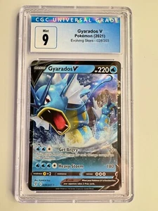 Juego de cartas coleccionables Pokémon Gyarados V Evolving Skies 028/203 Holo ultra raro CGC 9 BGS PSA - Imagen 1 de 2