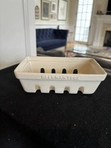 Beekman 1802  Ivory Cream Ceramic Caddy Farmhouse Soap Dish - Picture 1 of 7