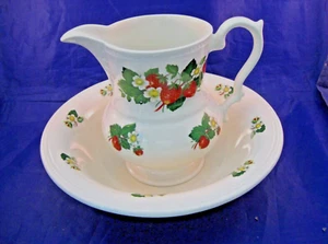 VINTAGE PITCHER AND UNDER BOWL BY LORD NELSON POTTERY - HAND CRAFTED IN ENGLAND - Picture 1 of 9
