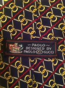 Authentic PAOLO GUCCI necktie 100% Silk, Made In Italy -very Handsome!! - Picture 1 of 8