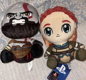 2 peluches de peluche Sony PlayStation God of War Kratos & Aloy de 6" juguetes nuevos - Imagen 1 de 4