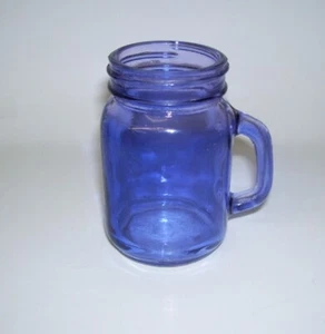 Tarro de cristal azul con asa - Imagen 1 de 2