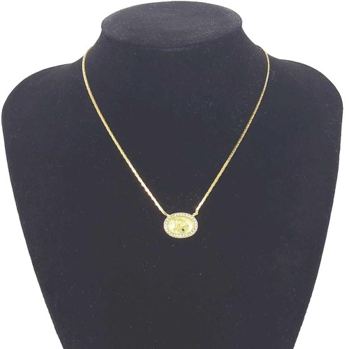 Collana Christian Dior motivo logo oro donna
