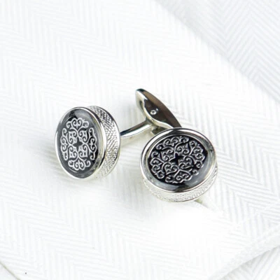 Fleur-de-lis Italian Style Cuff Links Men's  Cufflinks Formal Fashion - Image 1 of 4